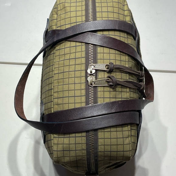 Rare Filson Limited Edition Flyway Green Grid Waxed Tin Cloth Zipper Tote - Picture 6 of 16